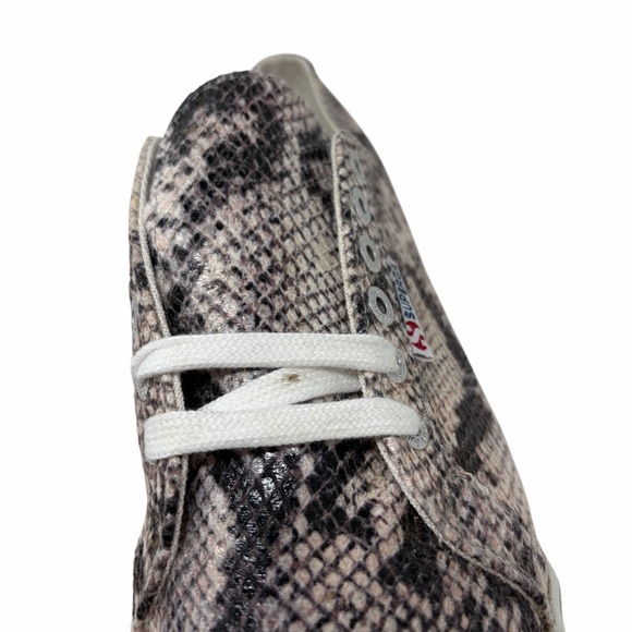 READ NWT Superga Snake Platform Sneakers Size US 8.5 - Picture 6 of 13